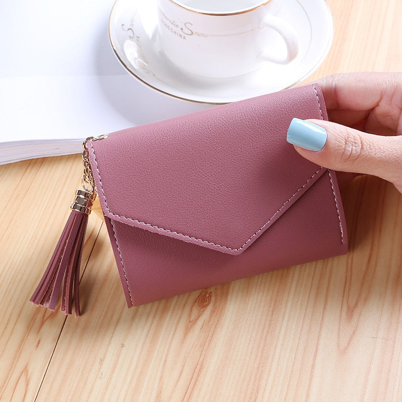 Short Tassel Wallet - Orchid Unique 