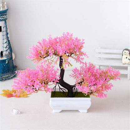 Vase + Artificial Bonsai Small Tree Pot - Orchid Unique 