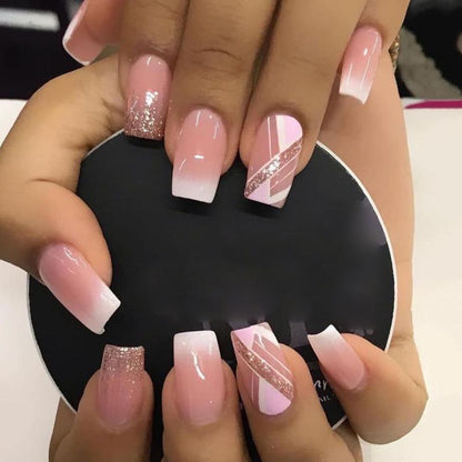 Short Round/Square Head False Nails - Orchid Unique 