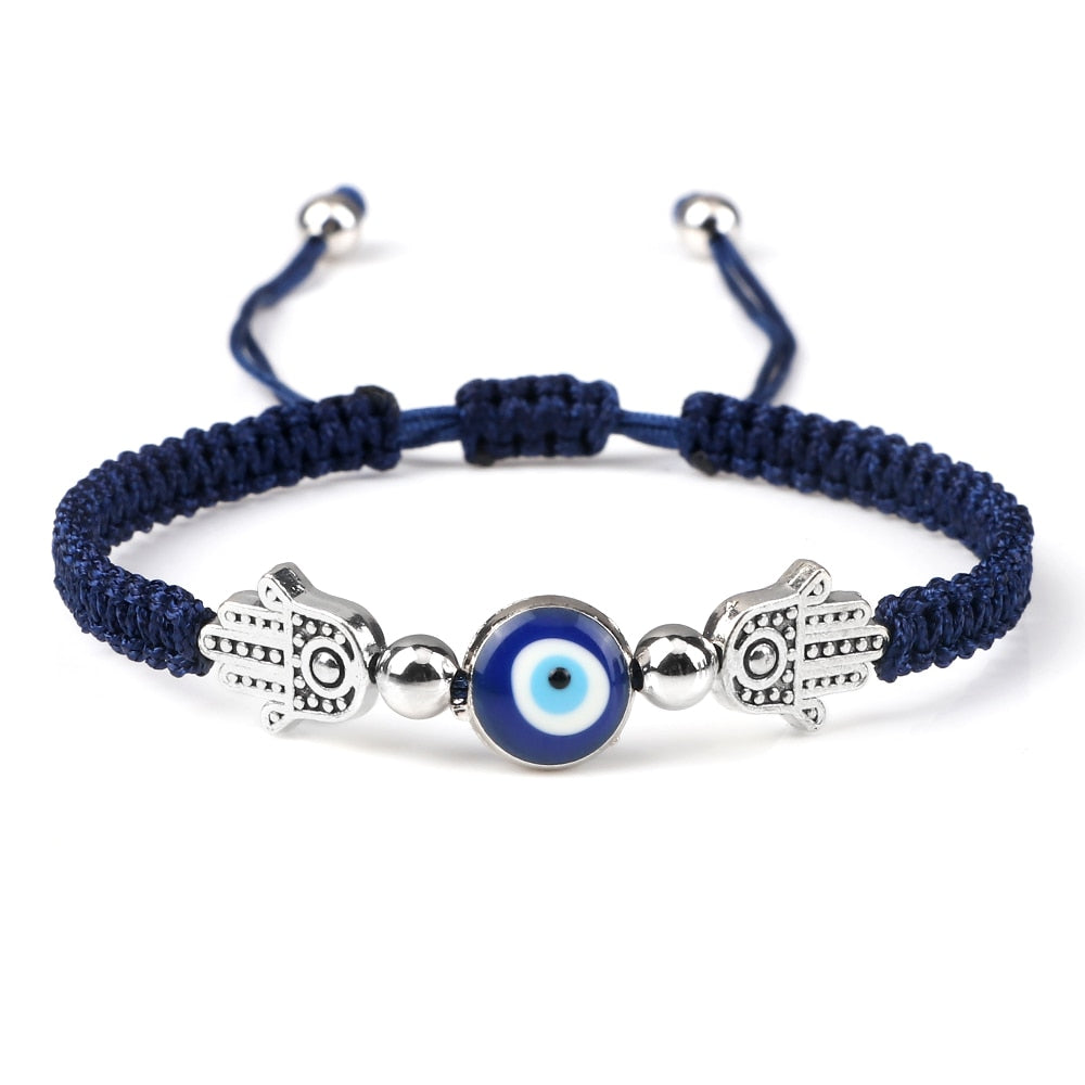 Evil Eye Braided Bracelet - Orchid Unique 