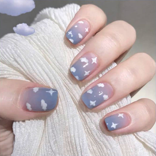 Sweet Short Round/Square Head False Nail Art - Orchid Unique  Orchid Unique 