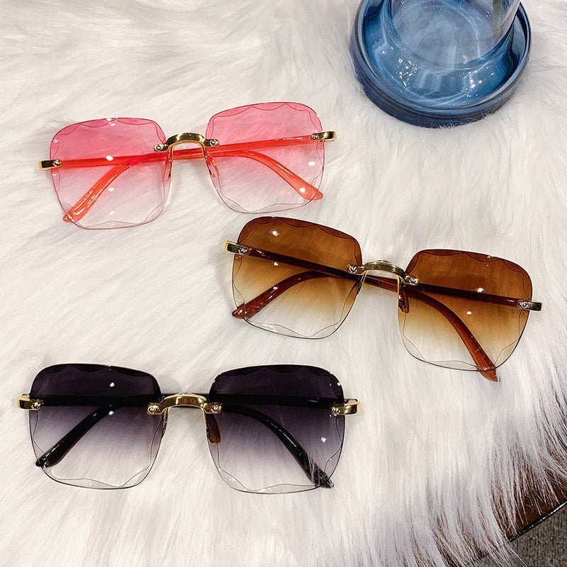 Frameless Square Sunglasses - Orchid Unique  Orchid Unique 