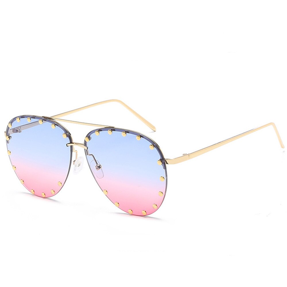 Metal Rivet Pilot Sunglasses - Orchid Unique  Orchid Unique 