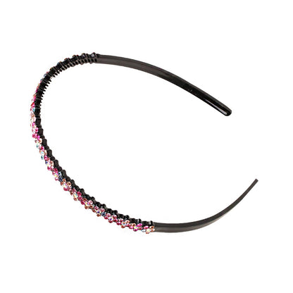 Fashion Pearl Non-Slip Rhinestone Hairbands Elastic Flower Women Hair Hoop Bands Headband Bezel Girls Hair Accessories Headdress - Orchid Unique 