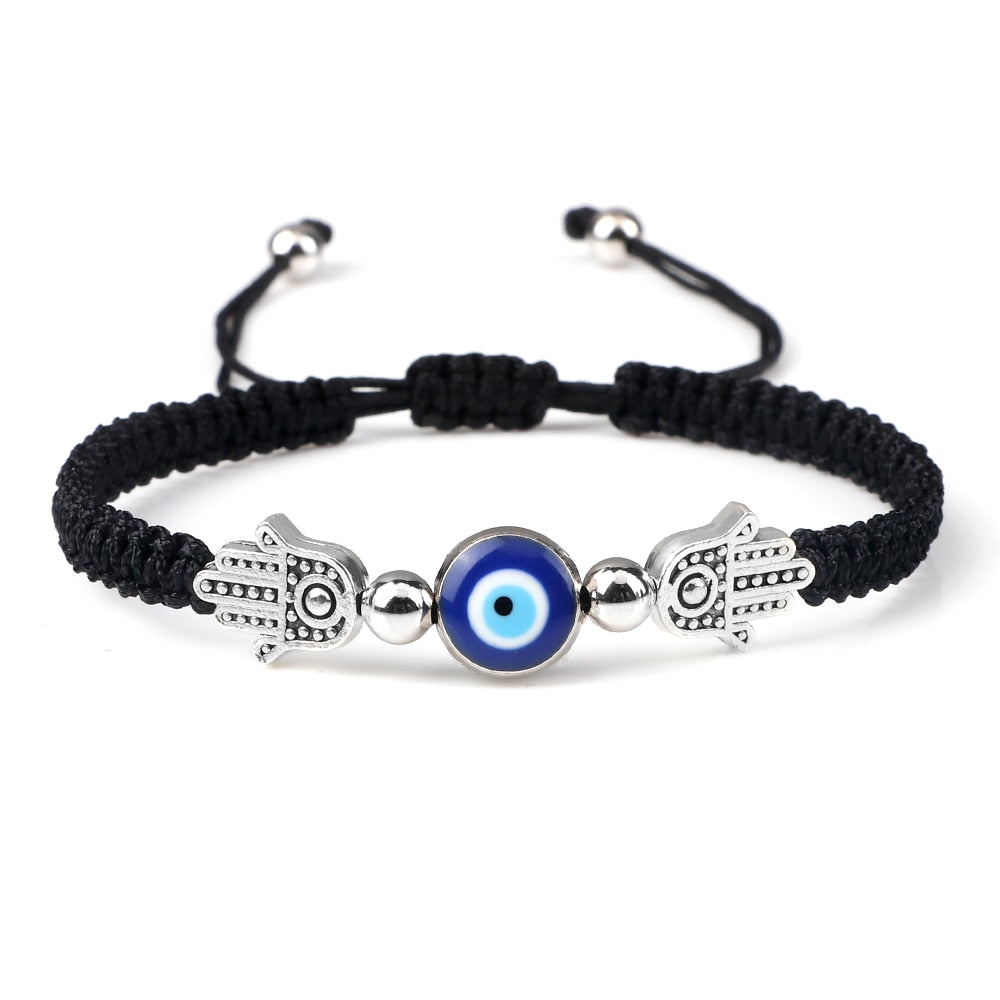 Evil Eye Braided Bracelet - Orchid Unique 