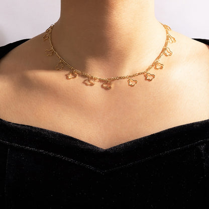 Charms Bead Clavicle Chain Choker Necklace - Orchid Unique 