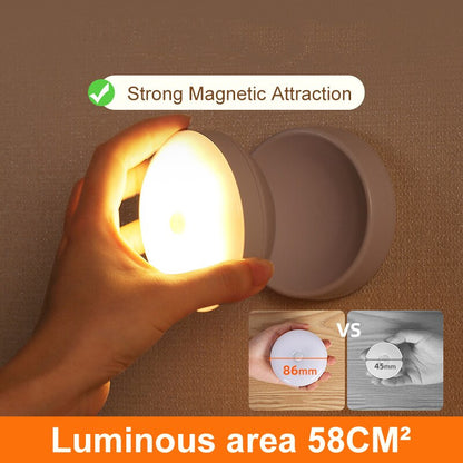 Wireless Round Motion Sensor LED Night Light - Orchid Unique 