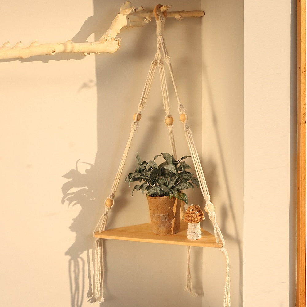 BOHO Floating Shelves Wood Stand - Orchid Unique 