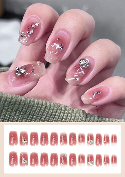 Jelly Press on Fake Nails - Orchid Unique 