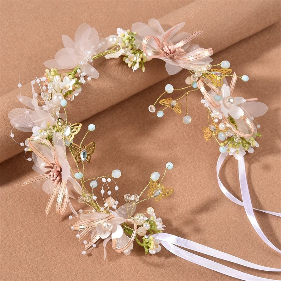 Spring Bohemian Pearl Crowns - Orchid Unique  Orchid Unique 