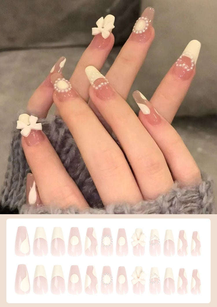 Jelly Press on Fake Nails - Orchid Unique  Orchid Unique 