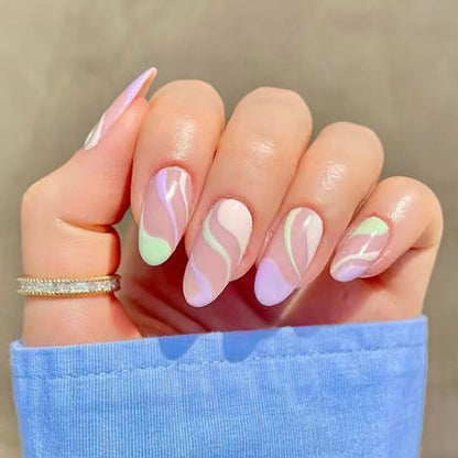 Full Cover False Nail Tips - Orchid Unique 