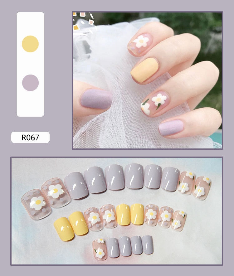 Cute Childlike Press on Nail Art - Orchid Unique  Orchid Unique 