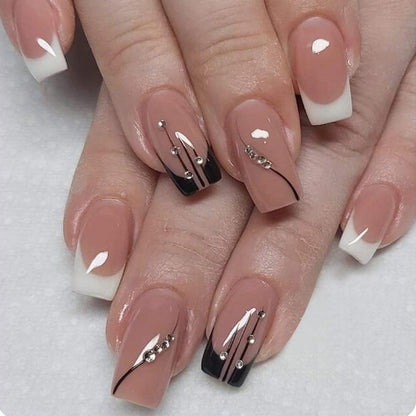 Fake Nails With stylish Decorations - Orchid Unique 