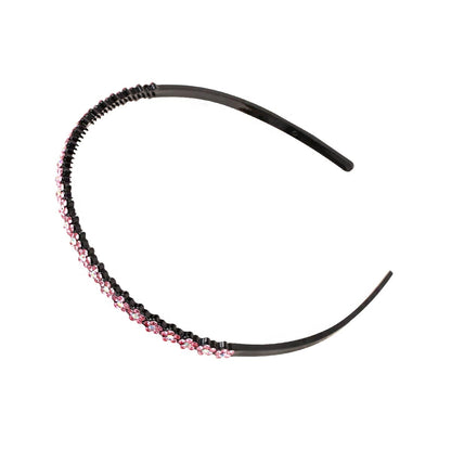 Fashion Pearl Non-Slip Rhinestone Hairbands Elastic Flower Women Hair Hoop Bands Headband Bezel Girls Hair Accessories Headdress - Orchid Unique 