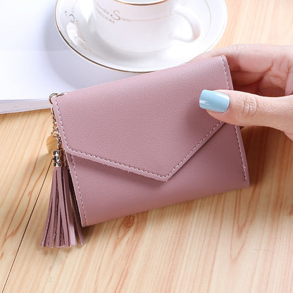 Short Tassel Wallet - Orchid Unique 