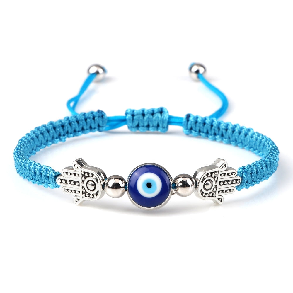 Evil Eye Braided Bracelet - Orchid Unique 