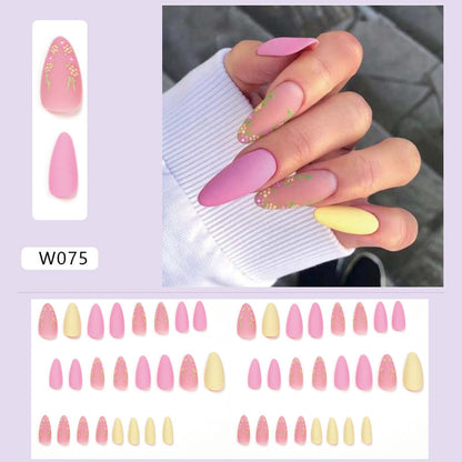 Long Stiletto False Nails - Orchid Unique 