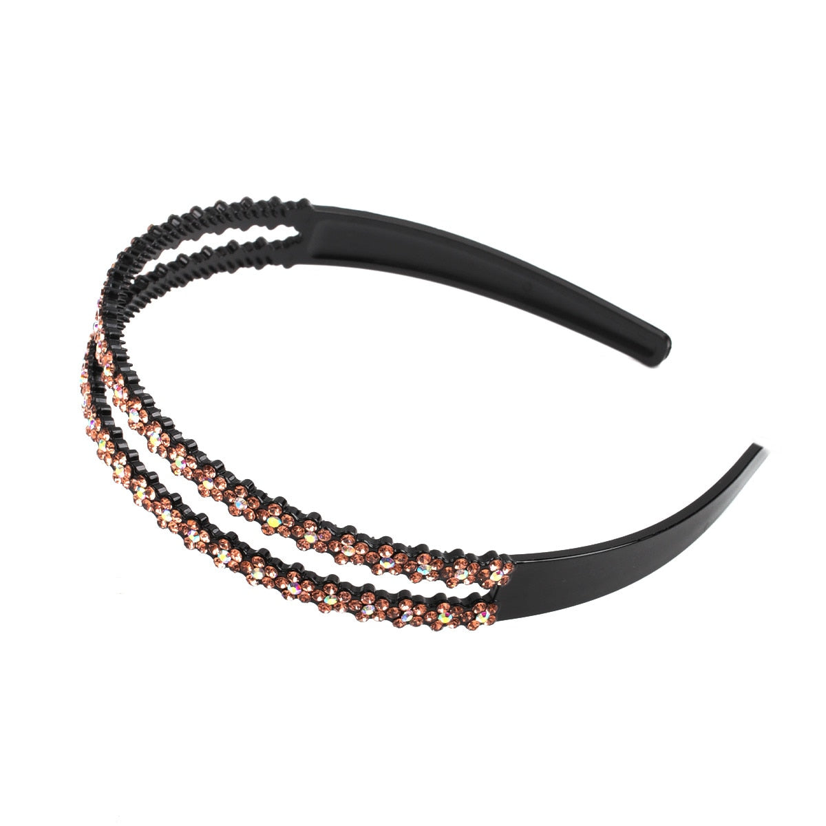 Fashion Pearl Non-Slip Rhinestone Hairbands Elastic Flower Women Hair Hoop Bands Headband Bezel Girls Hair Accessories Headdress - Orchid Unique 