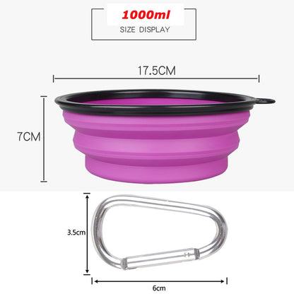 Collapsible Pet Folding Silicone Bowl - Orchid Unique 