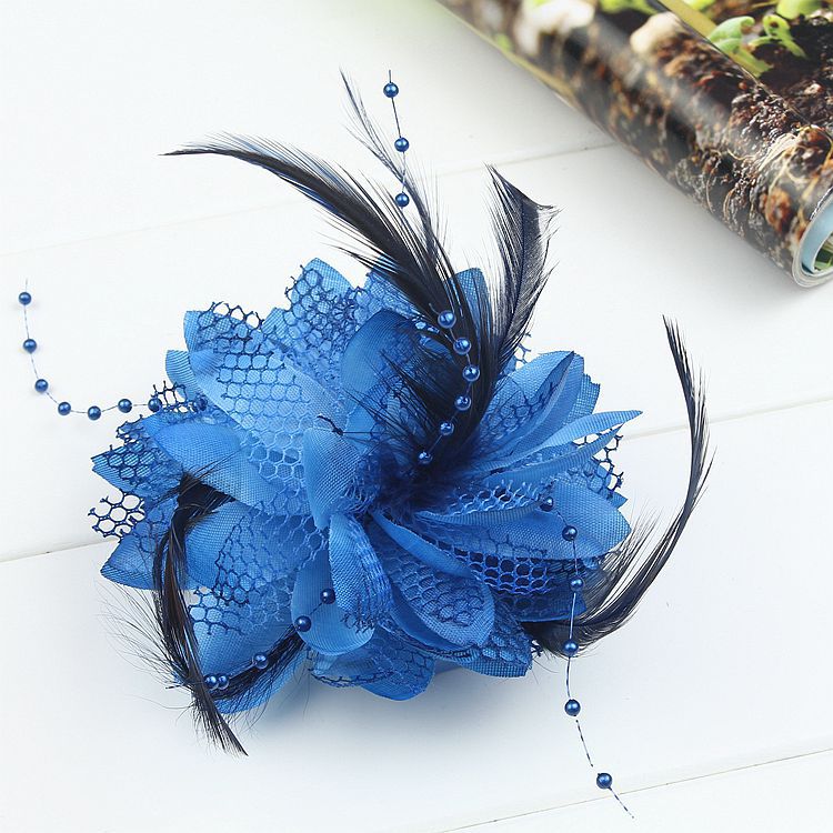 Feather Bead Corsage Hair Clip - Orchid Unique  Orchid Unique 