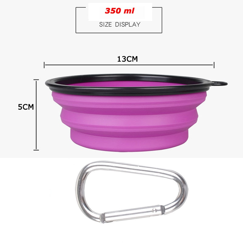 Collapsible Pet Folding Silicone Bowl - Orchid Unique 