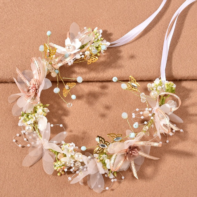 Spring Bohemian Pearl Crowns - Orchid Unique  Orchid Unique 