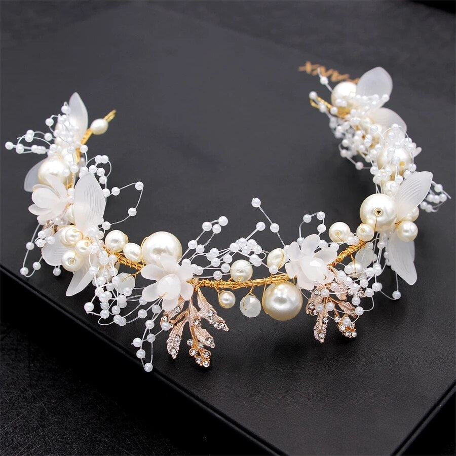 Spring Bohemian Pearl Crowns - Orchid Unique  Orchid Unique 