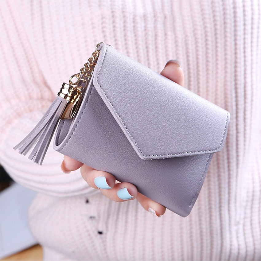 Short Tassel Wallet - Orchid Unique 