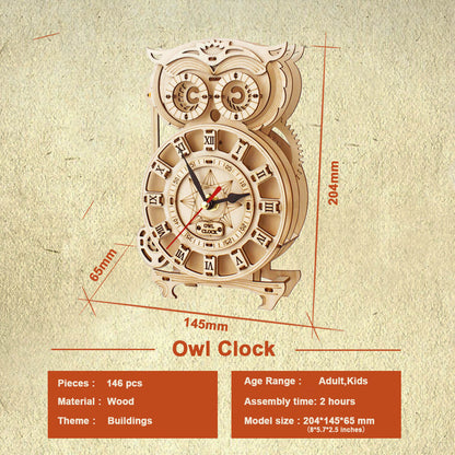 Owl Desk Standing Pendulum Clock - Orchid Unique 