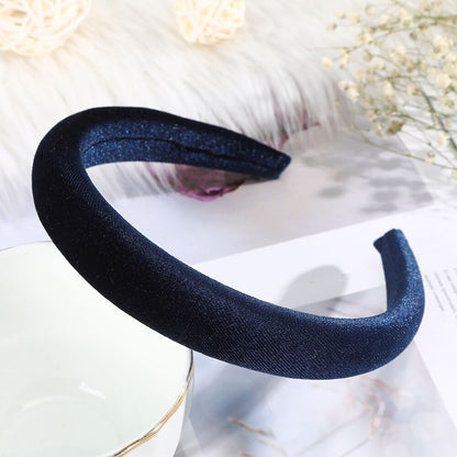 Haimeikang Solid Color Velvet Headband Hair Bands Winter New Sponge Hair Hoop Bezel Headbands For Women Fashion Hair Accessories - Orchid Unique 