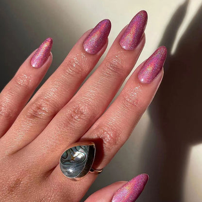 Mid-length False Nails With Glue - Orchid Unique 