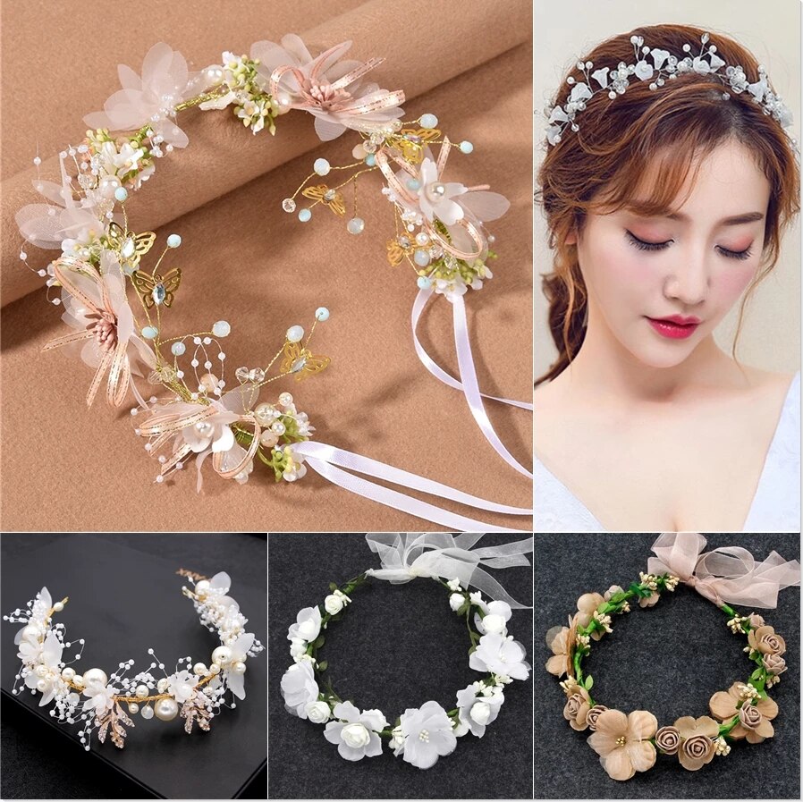 Spring Bohemian Pearl Crowns - Orchid Unique  Orchid Unique 