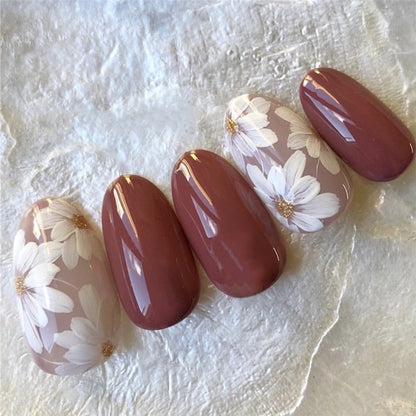 Mid-length False Nails With Glue - Orchid Unique 