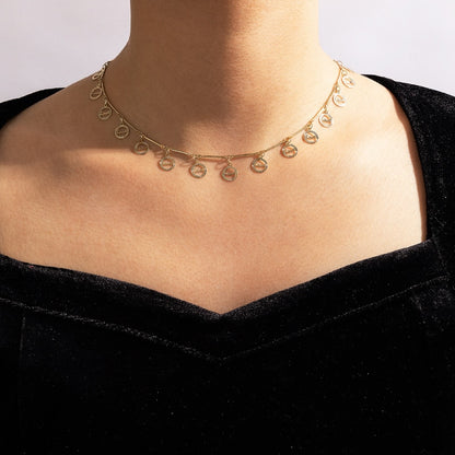 Charms Bead Clavicle Chain Choker Necklace - Orchid Unique 