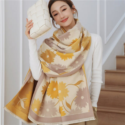 2023 Cashmere Winter Scarf for Women Luxury - Orchid Unique 