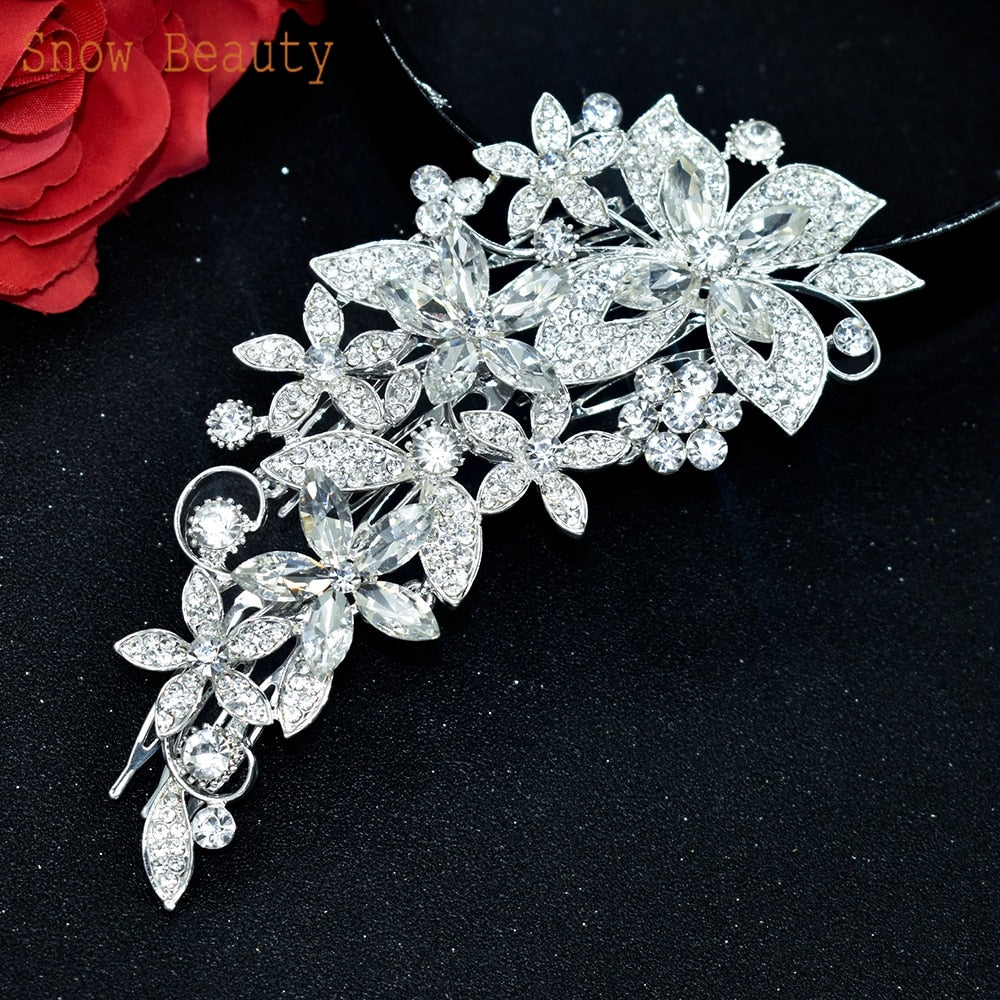 Crystal Bridal Hair Jewelry - Orchid Unique 