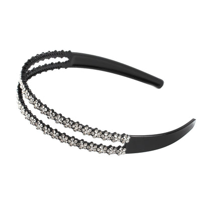 Fashion Pearl Non-Slip Rhinestone Hairbands Elastic Flower Women Hair Hoop Bands Headband Bezel Girls Hair Accessories Headdress - Orchid Unique 