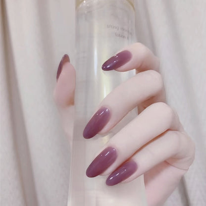 Mid-length False Nails With Glue - Orchid Unique 