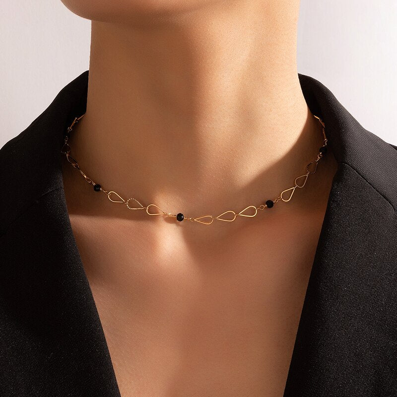 Charms Bead Clavicle Chain Choker Necklace - Orchid Unique 