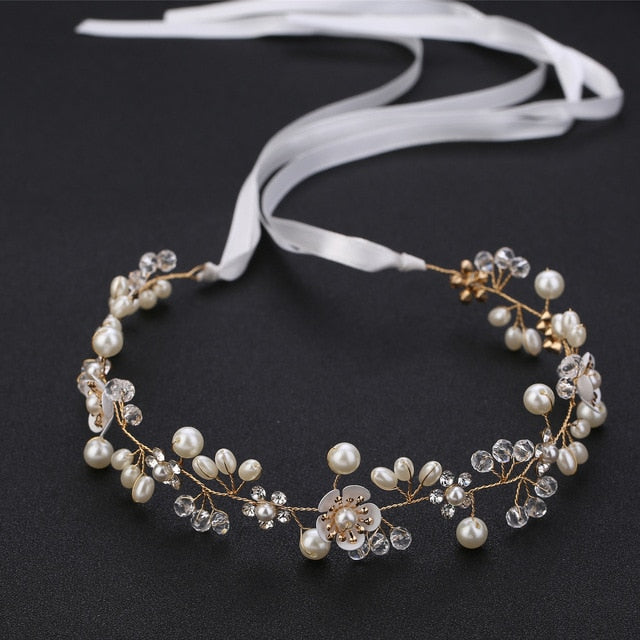 Spring Bohemian Pearl Crowns - Orchid Unique  Orchid Unique 