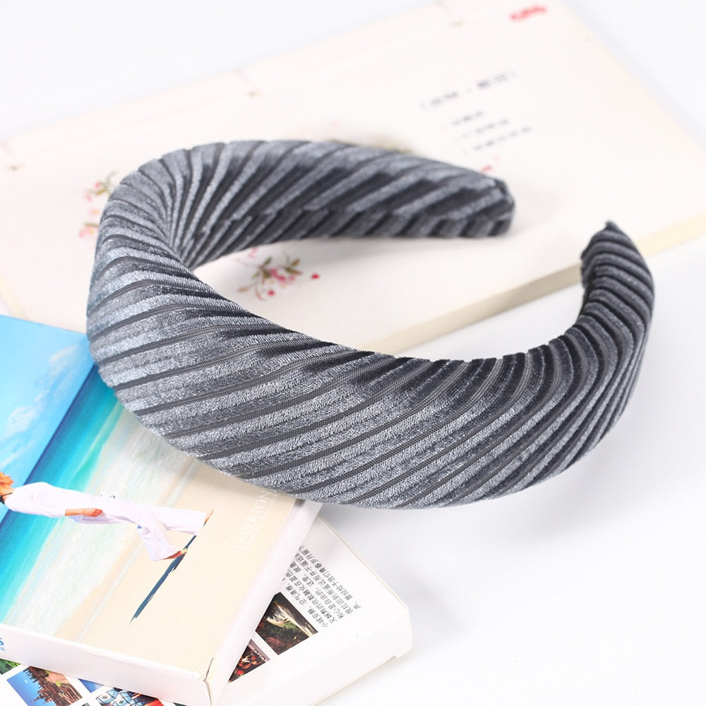 Haimeikang Solid Color Velvet Headband Hair Bands Winter New Sponge Hair Hoop Bezel Headbands For Women Fashion Hair Accessories - Orchid Unique  Orchid Unique 