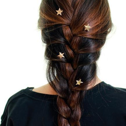 Gold Star Swirl Spiral Hairpin Barrettes - Orchid Unique 