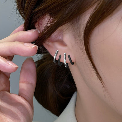 Shiny Four Claws Earrings Dainty Zircon Earring - Orchid Unique 