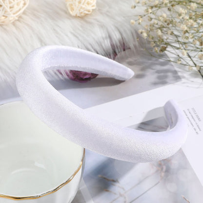 Haimeikang Solid Color Velvet Headband Hair Bands Winter New Sponge Hair Hoop Bezel Headbands For Women Fashion Hair Accessories - Orchid Unique 