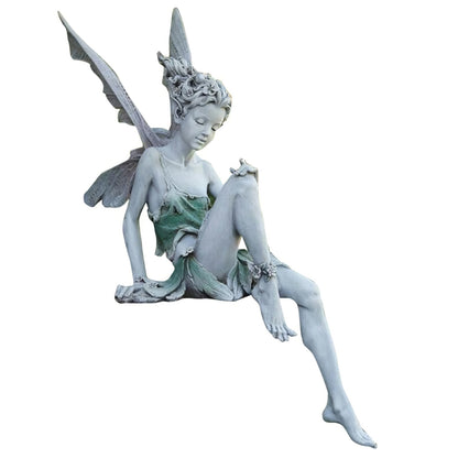 Sitting Fairy Statue - Orchid Unique 