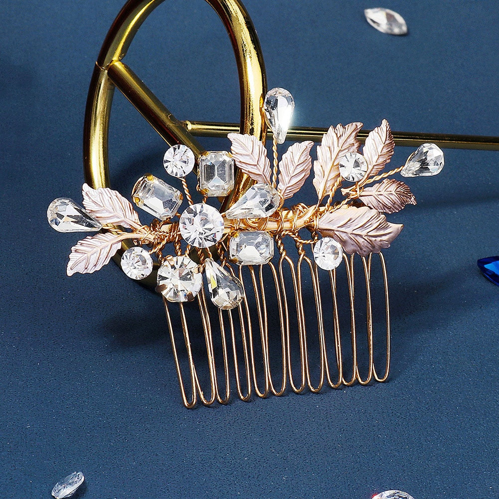 Rhinestone Bridal Hair Comb Pearl Tiaras - Orchid Unique  Orchid Unique 