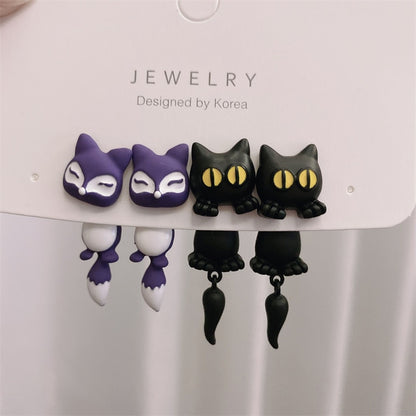 Cute Animal Creative Handmade Earrings - Orchid Unique 