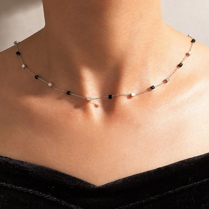 Charms Bead Clavicle Chain Choker Necklace - Orchid Unique 