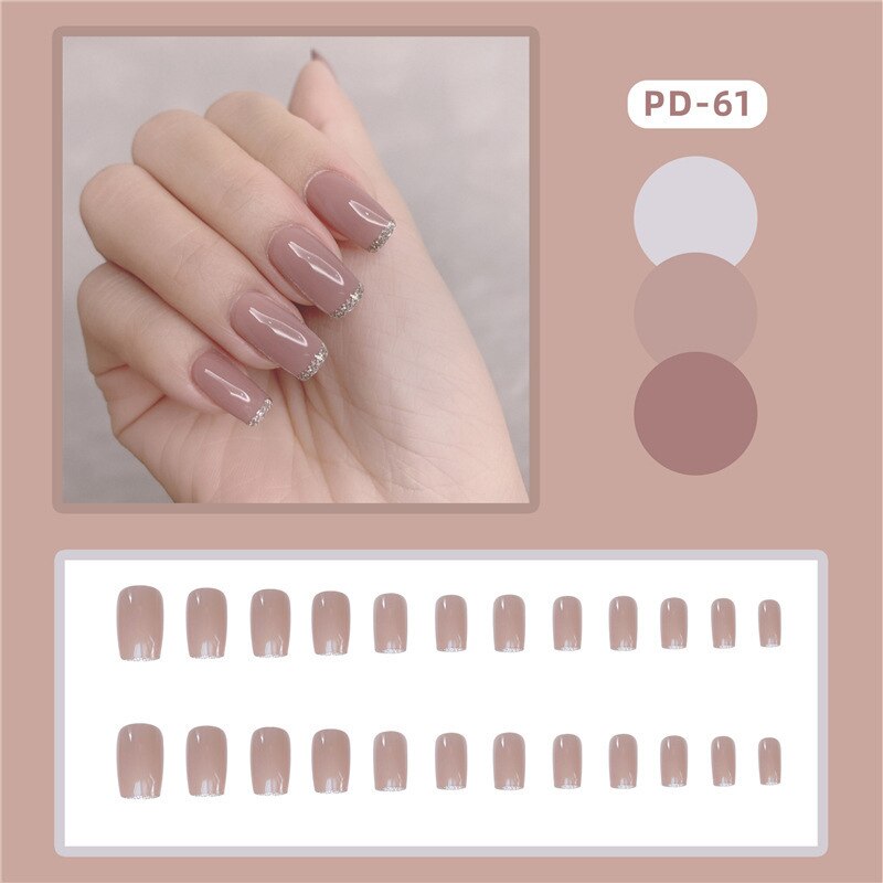 Short Wear Tips Nail False Patch - Orchid Unique  Orchid Unique 